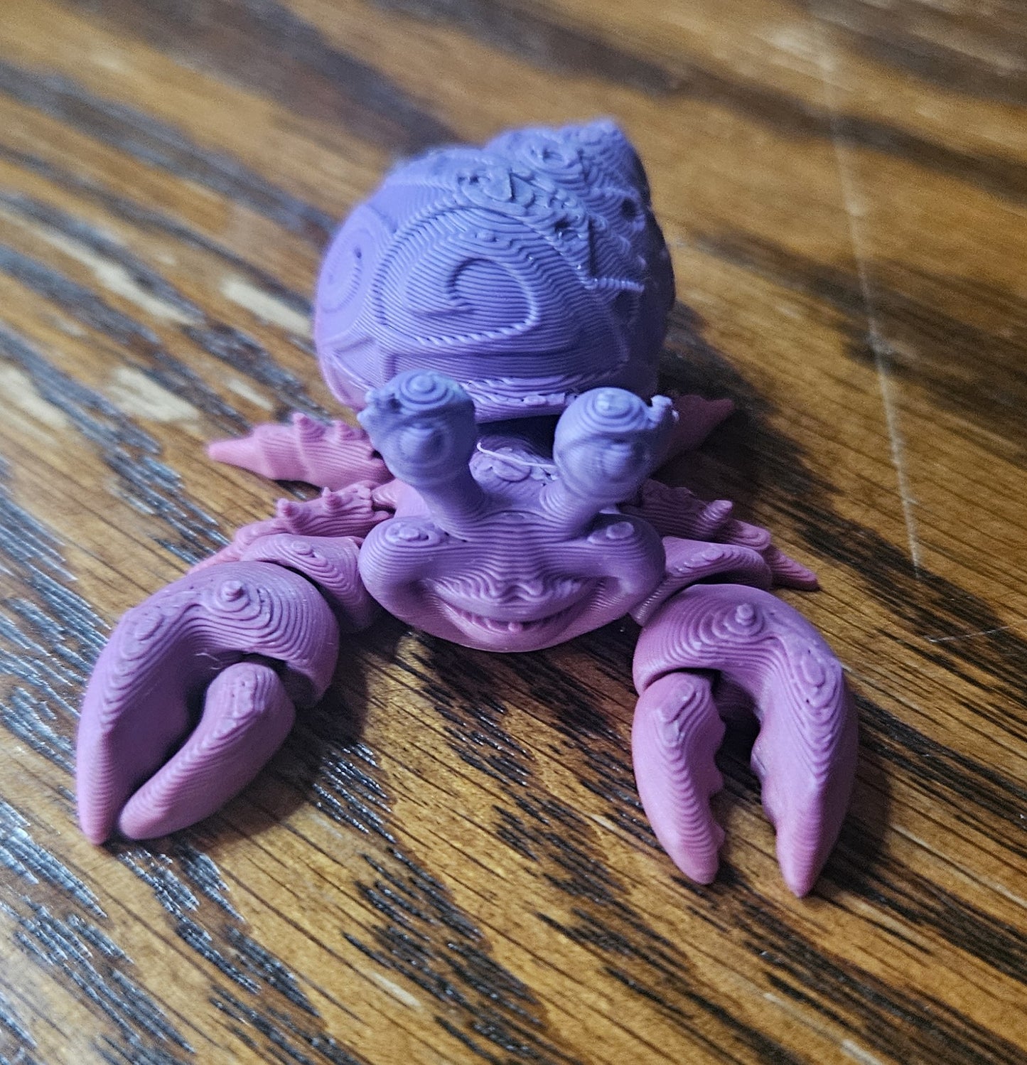 3D Printed Articulated Crab | Cute Mini Posable Crab Toy | Desk Fidget & Shelf Decor