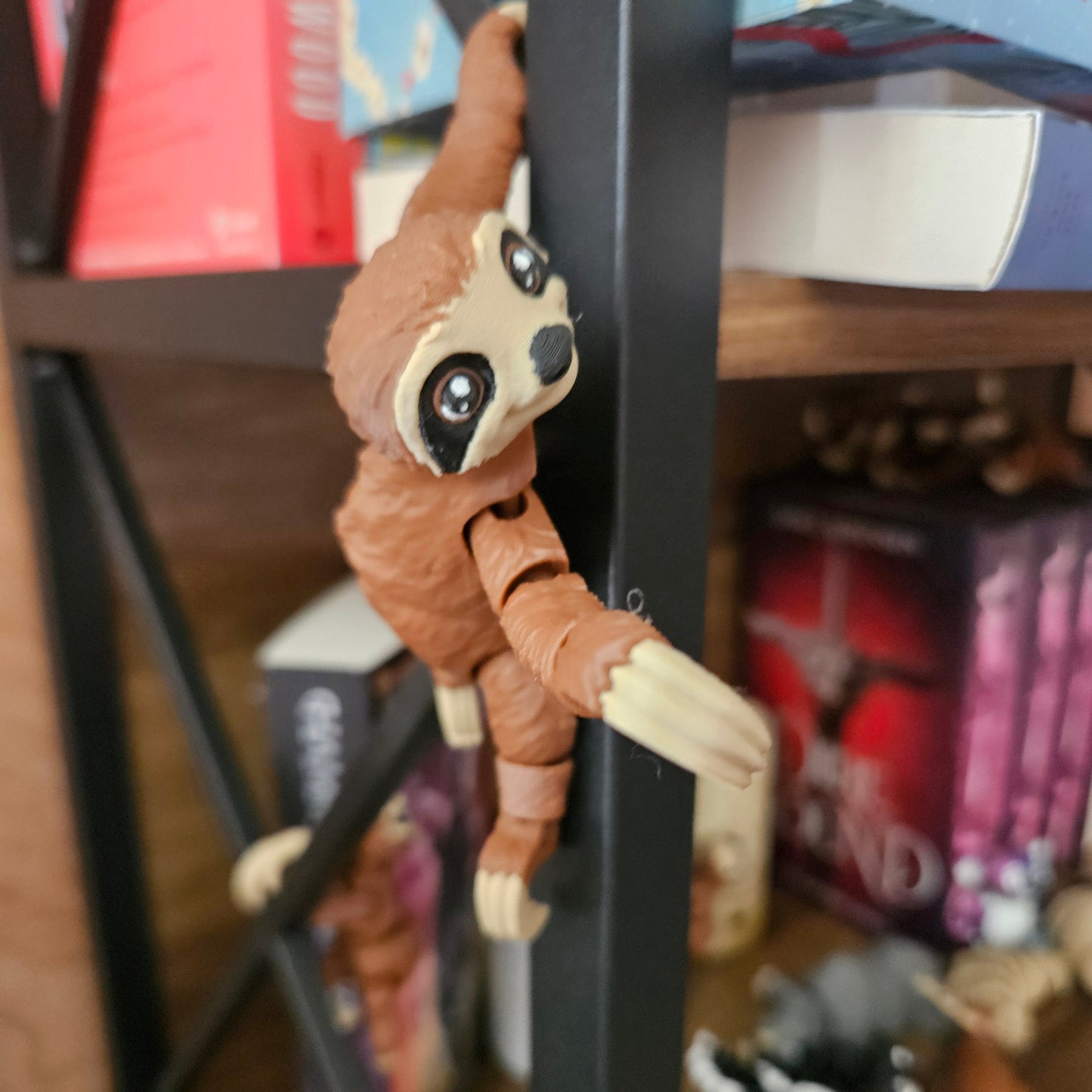 3D Printed Sloth Figure | Flexible Articulated Animal Toy | 6” Posable Sloth