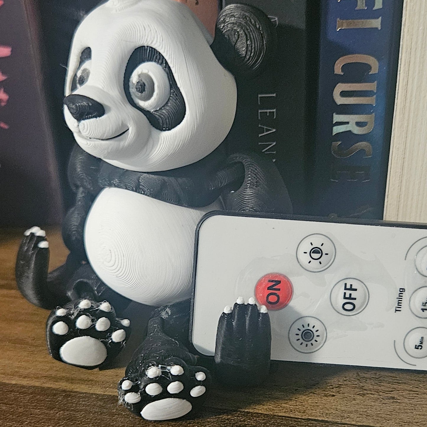 3D Printed Articulated Panda Bear | Large Posable Animal Figure | Bookshelf Decor Companion