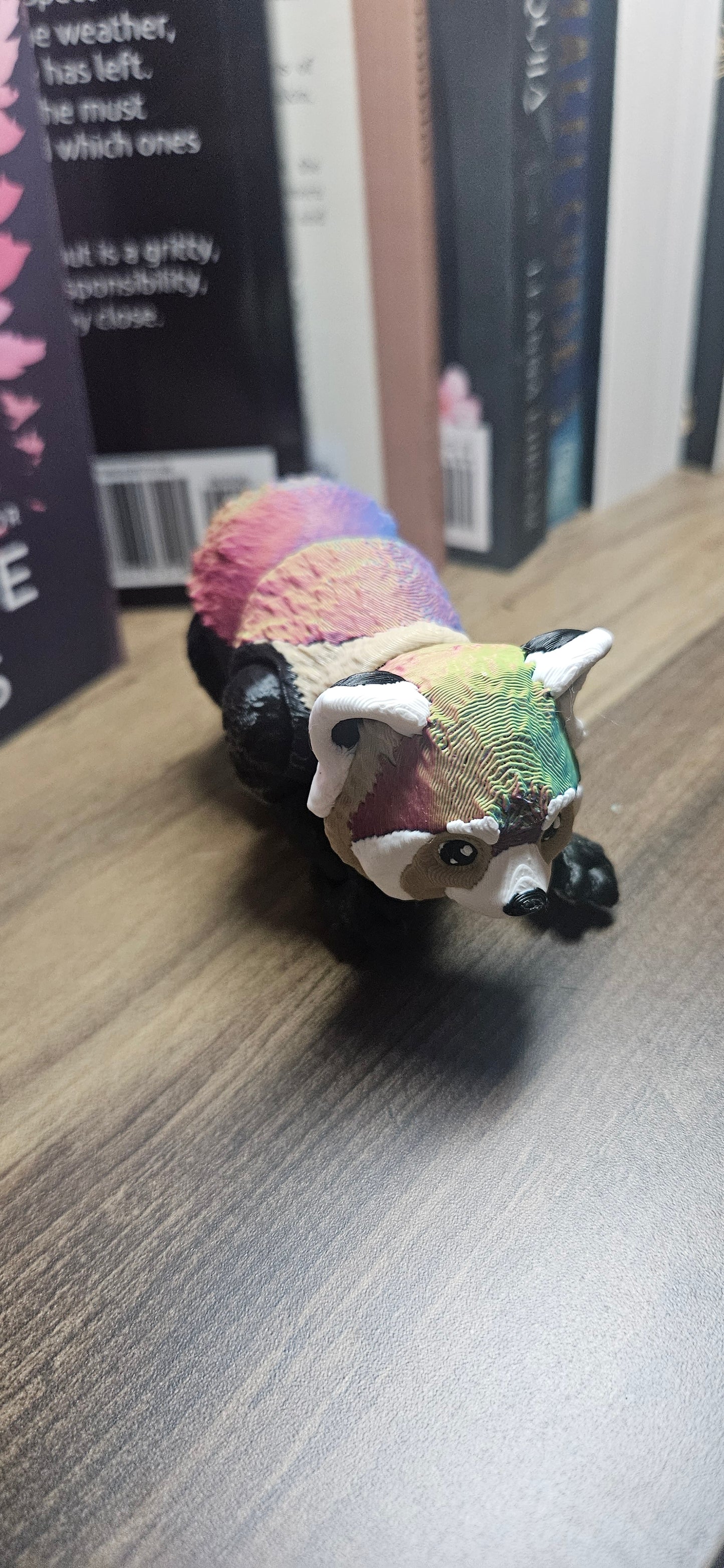 3D Printed Articulated Rainbow Red Panda |  Posable Tree Panda | Cute Desk Fidget Toy