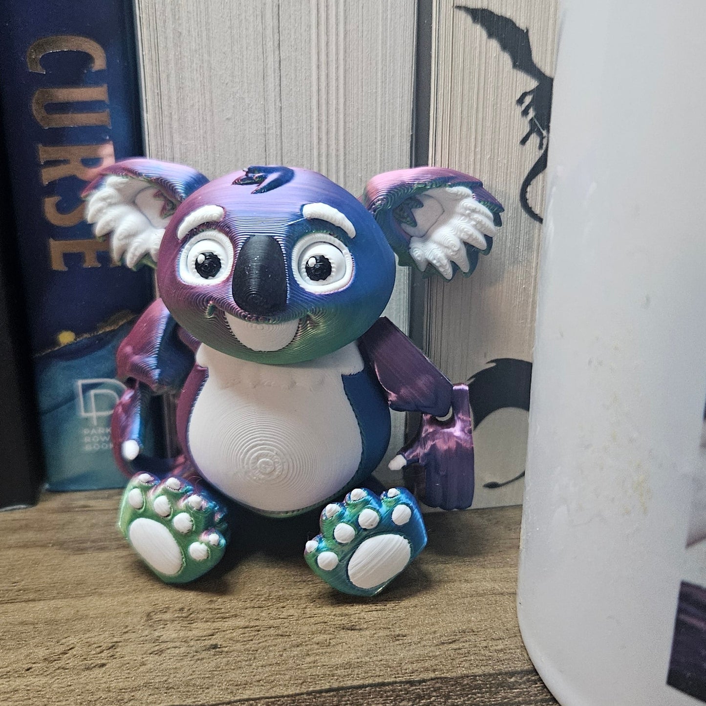 Rainbow 3D Printed Koala | Cute Articulated Koala Toy | Colorful Desk Decor & Fidget